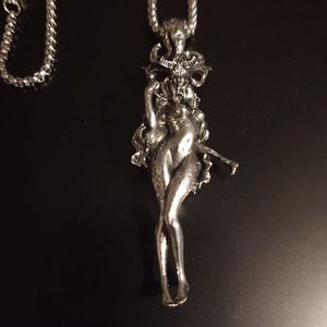 Silver Tone Lilith Necklace